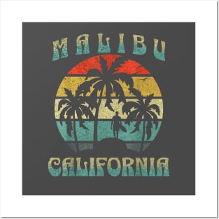 Malibu California Beach Surf Summer Vacation Posters and Art
